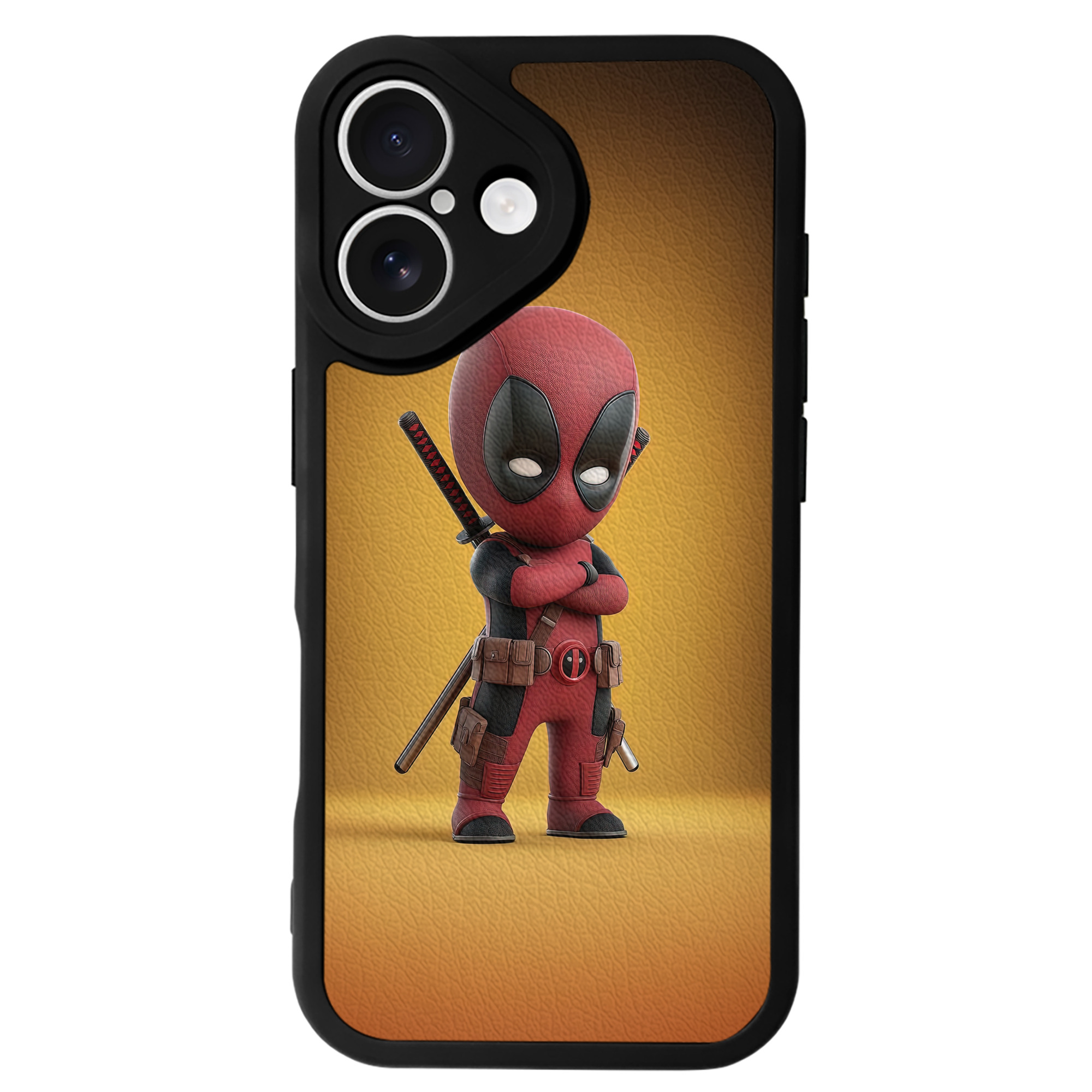 （画像用） Deadpool デッドプール 【iPhone 16シリーズ対応】シリコンスマホケース（レザー調） 材質：シリコン